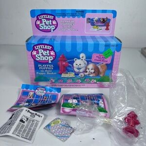 Littlest Pet Shop 1992 Playful Puppies in their Puppy Basket EMPTY BOX Accessory